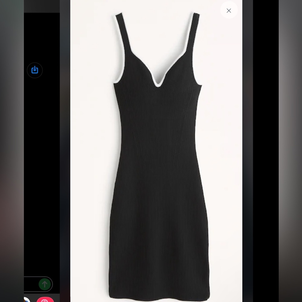 A&F Women’s Elevated Knit Notch-Neck Mini Dress - Picture 7 of 7